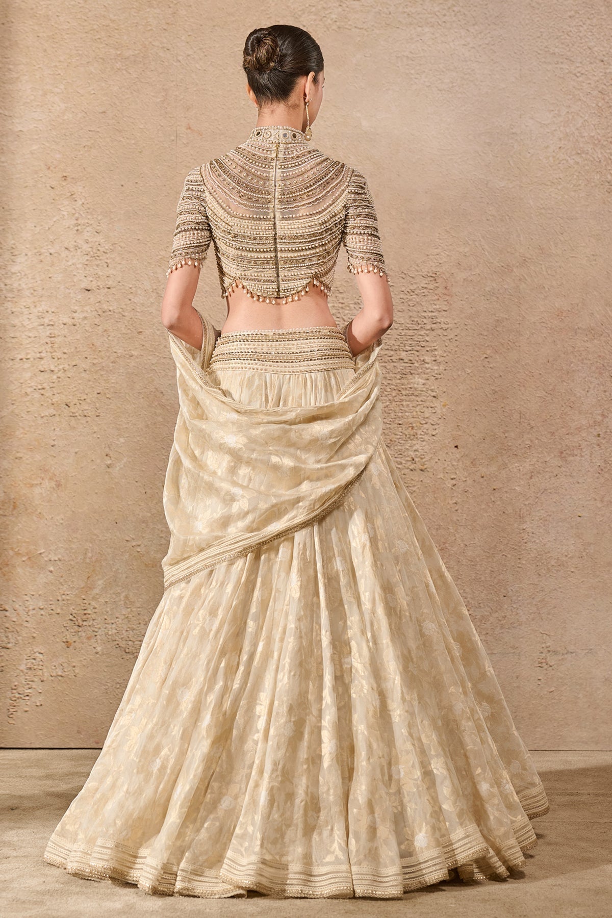 Tarun Tahiliani Pearl Textile Lehenga