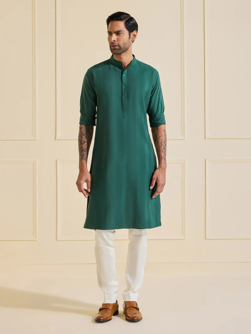 The Celestial Emerald Kurta