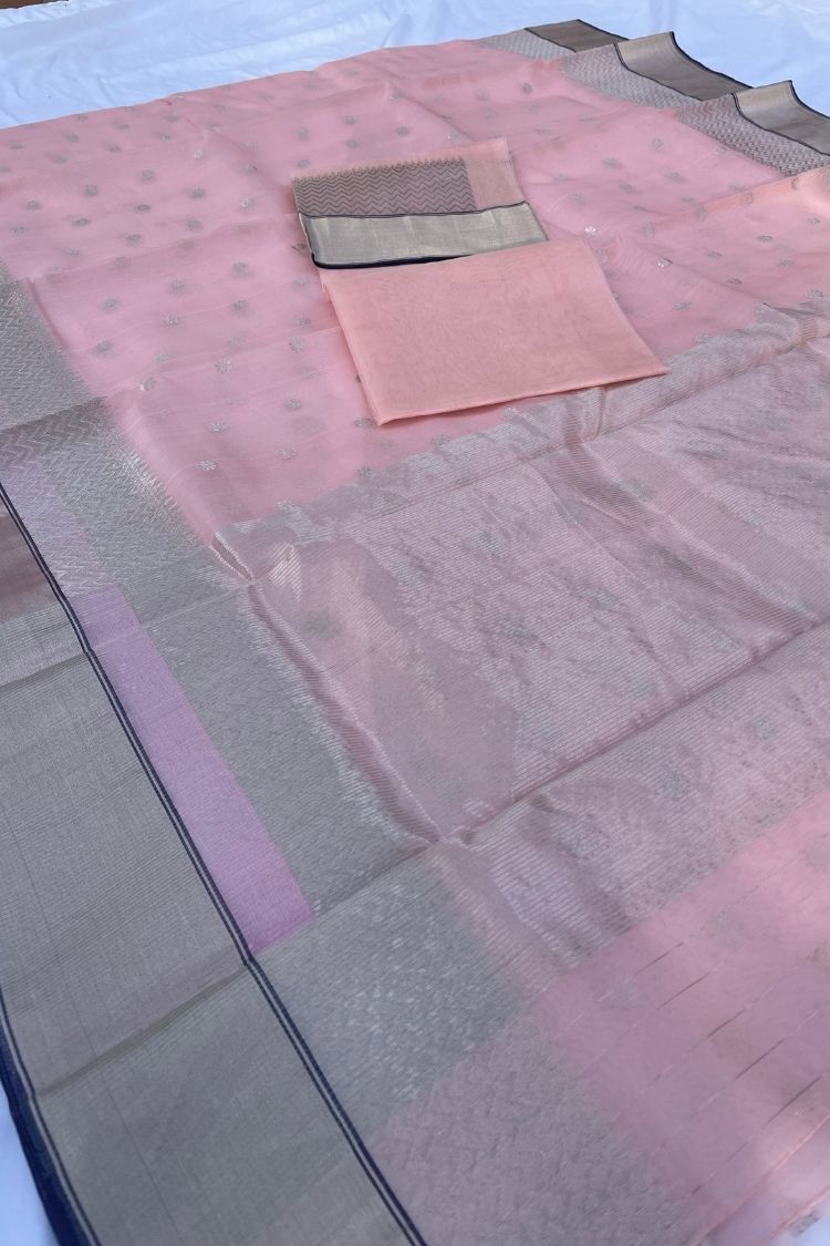 Pink Chanderi saree