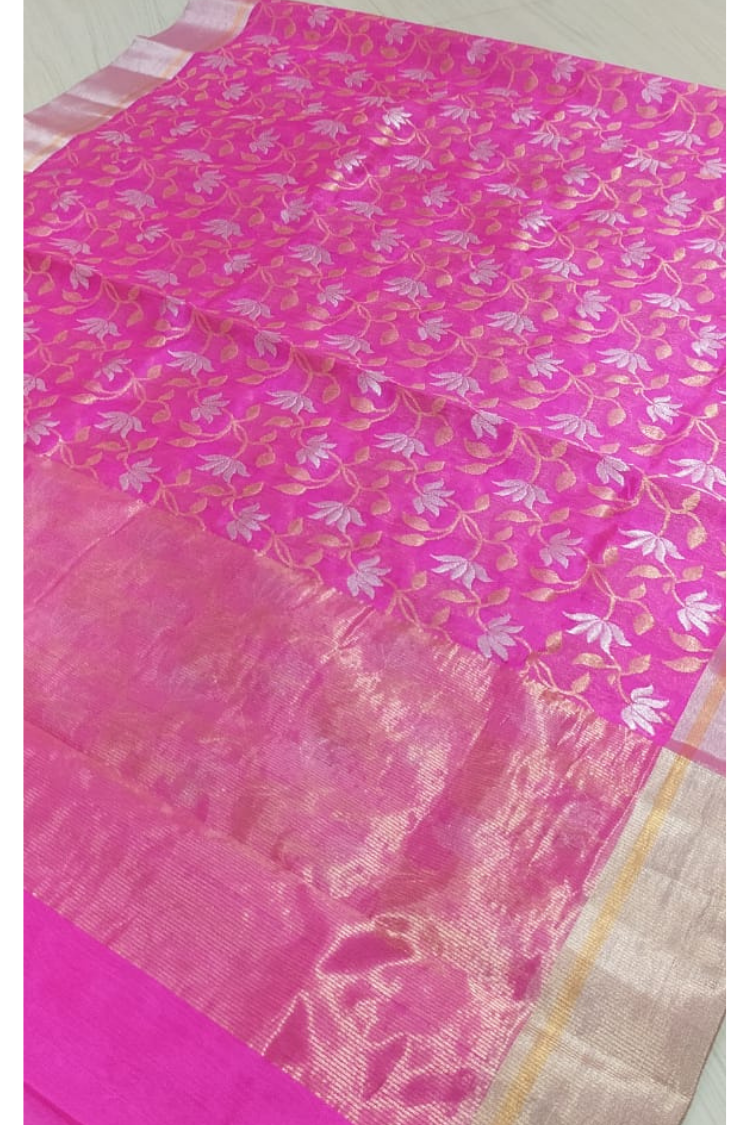 The Pink Chanderi Saree
