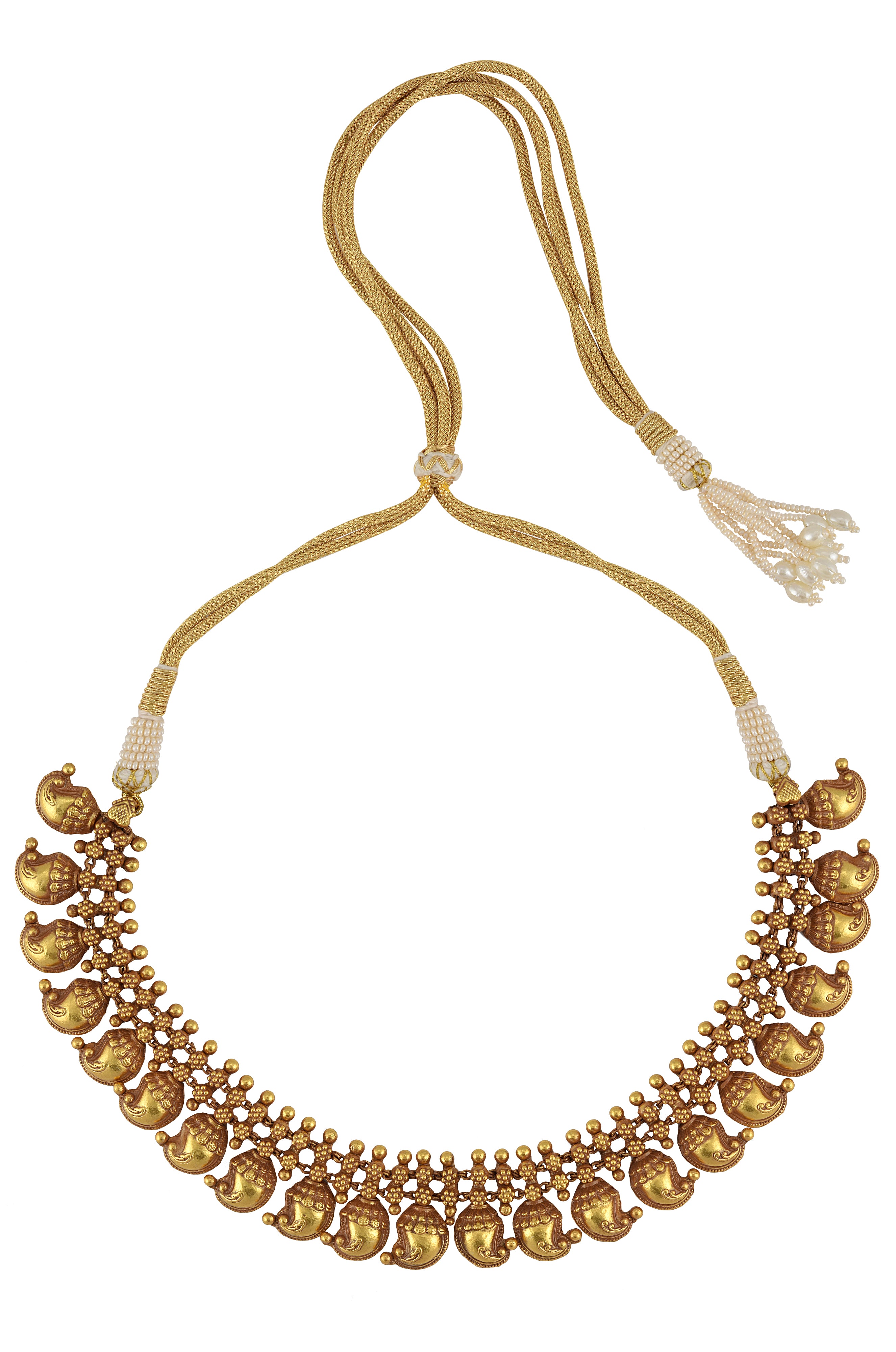 Silver Gold Plated Mango Necklace Set