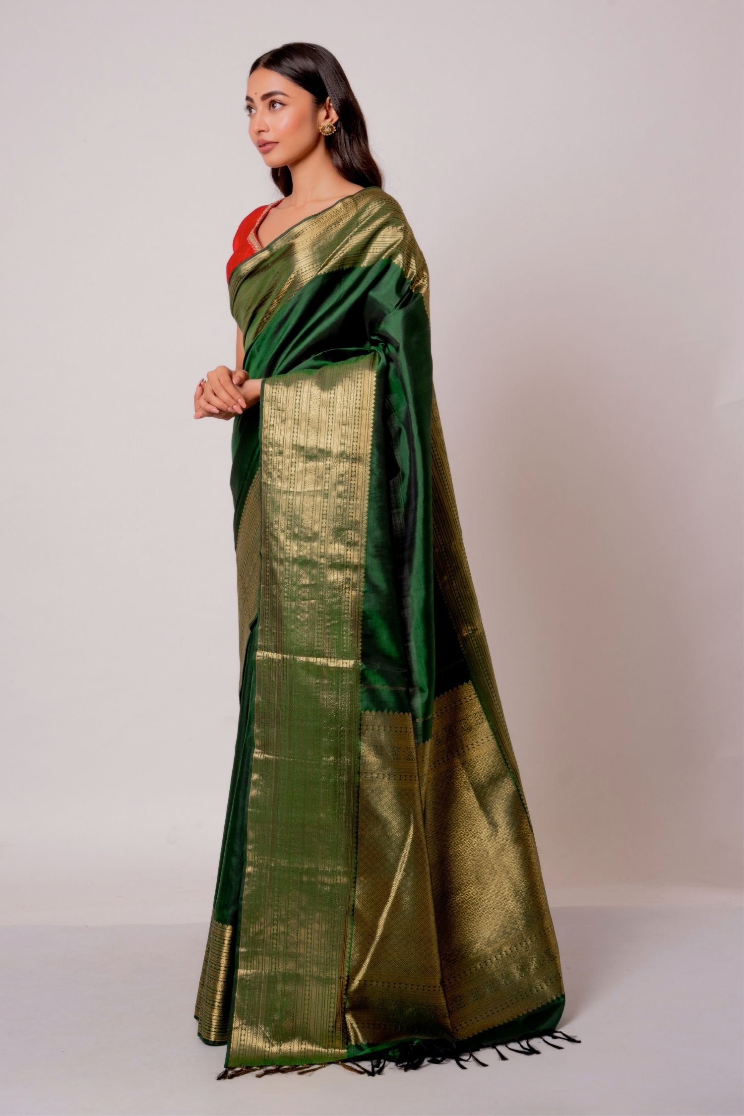 The Viridescent Kanjiveram Silk Saree