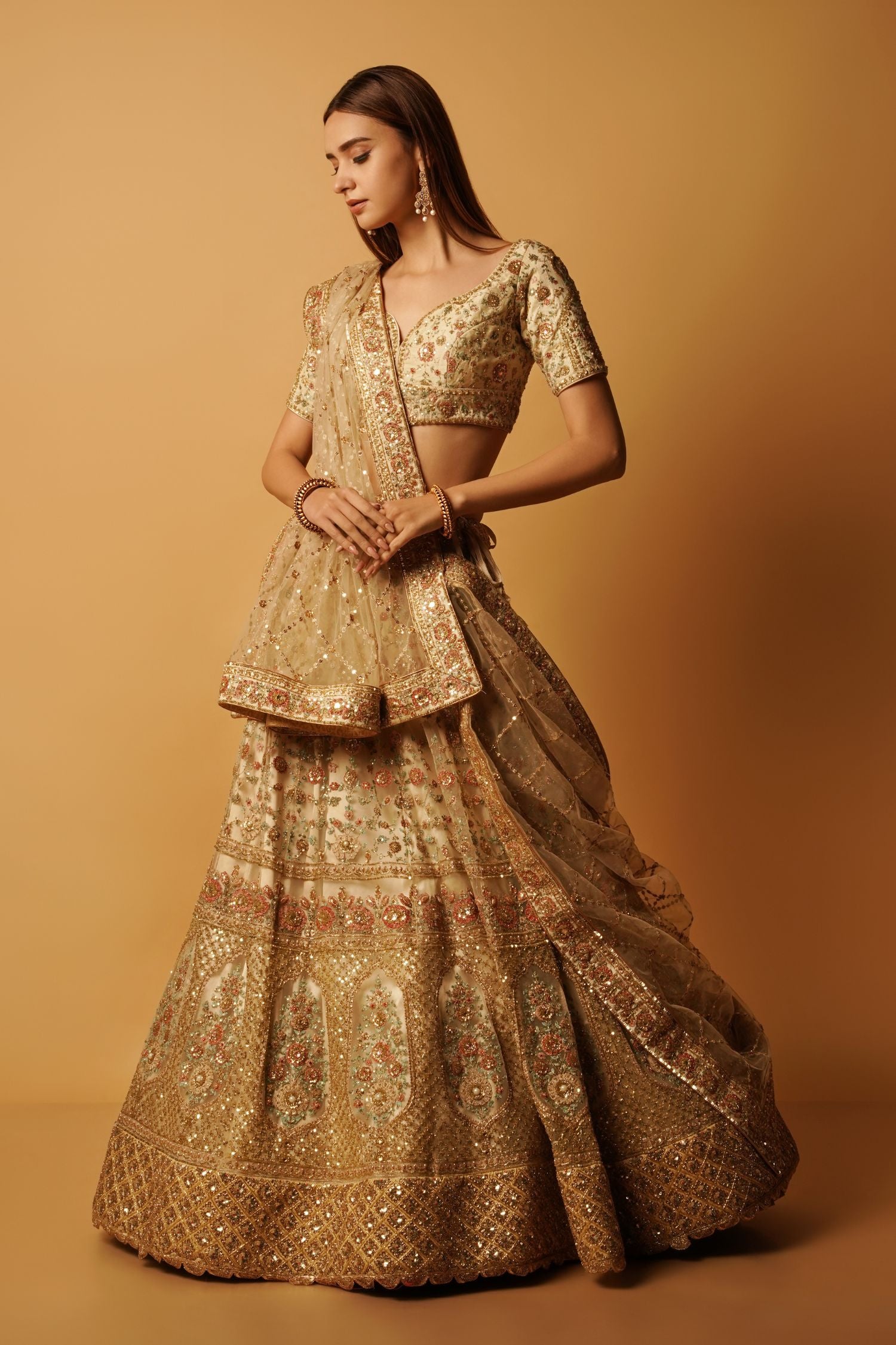 Ivory Bridal Lehenga Set
