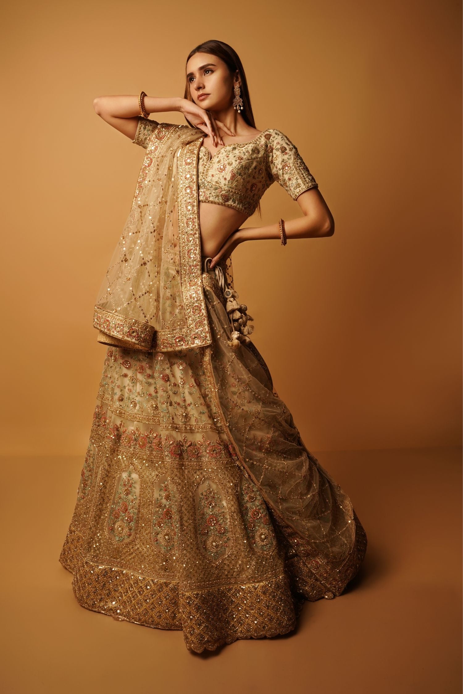 Ivory Bridal Lehenga Set