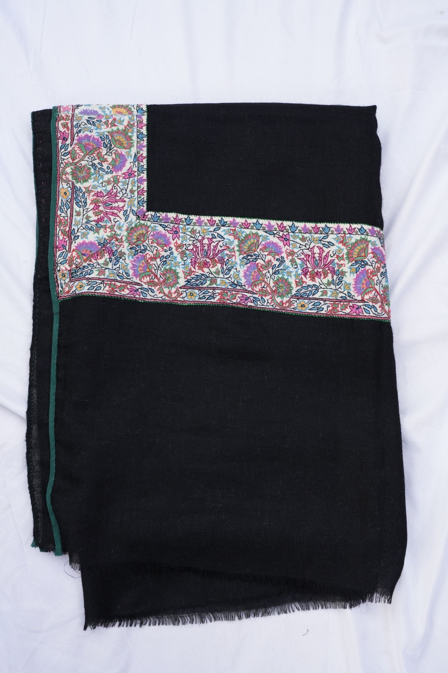 Black Chinar Leaf Pashmina Shawl