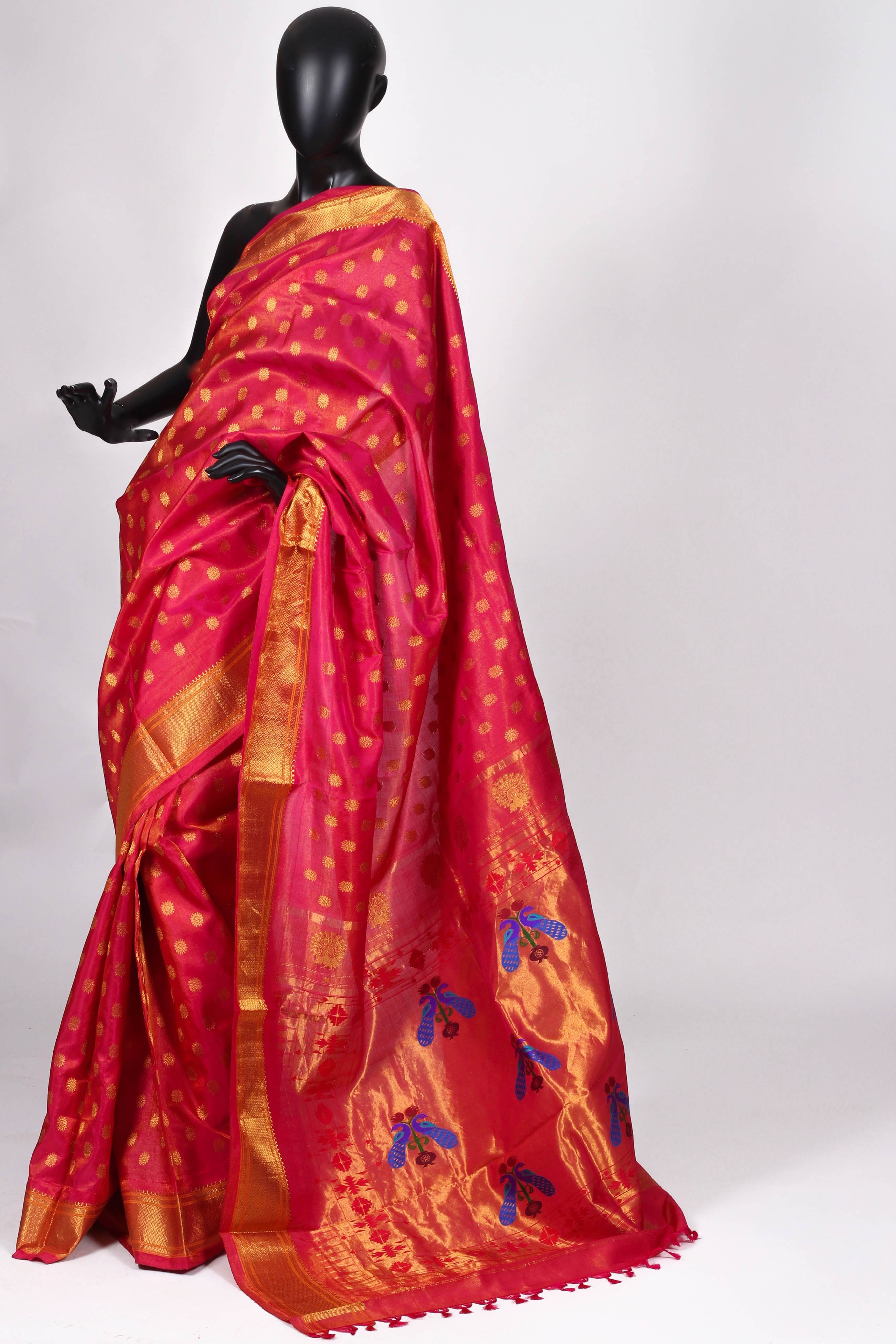 Pink Paithani Saree