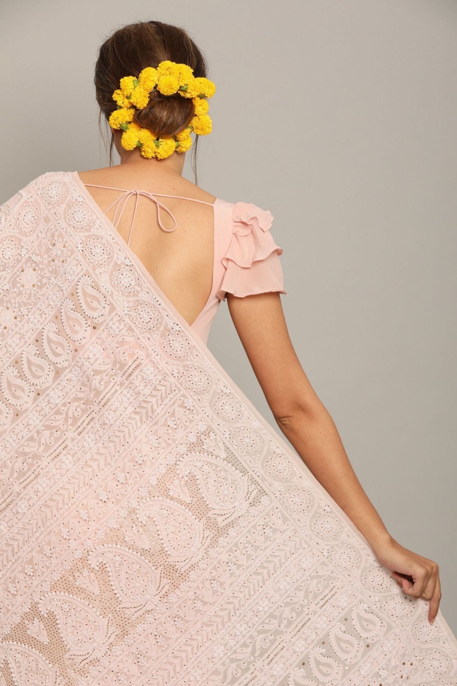 Blush Pink Ruffle Blouse