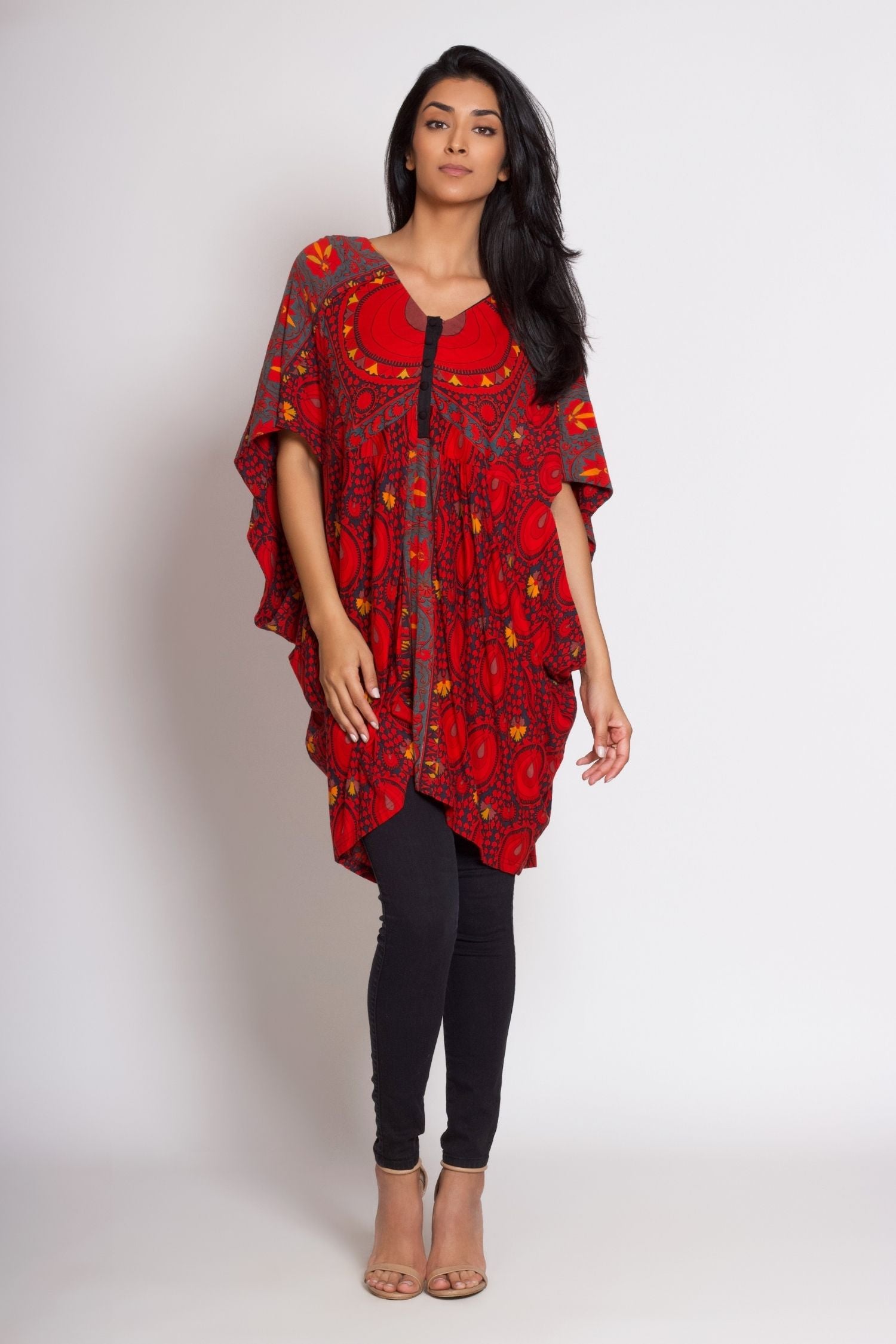 Red Printed Dress