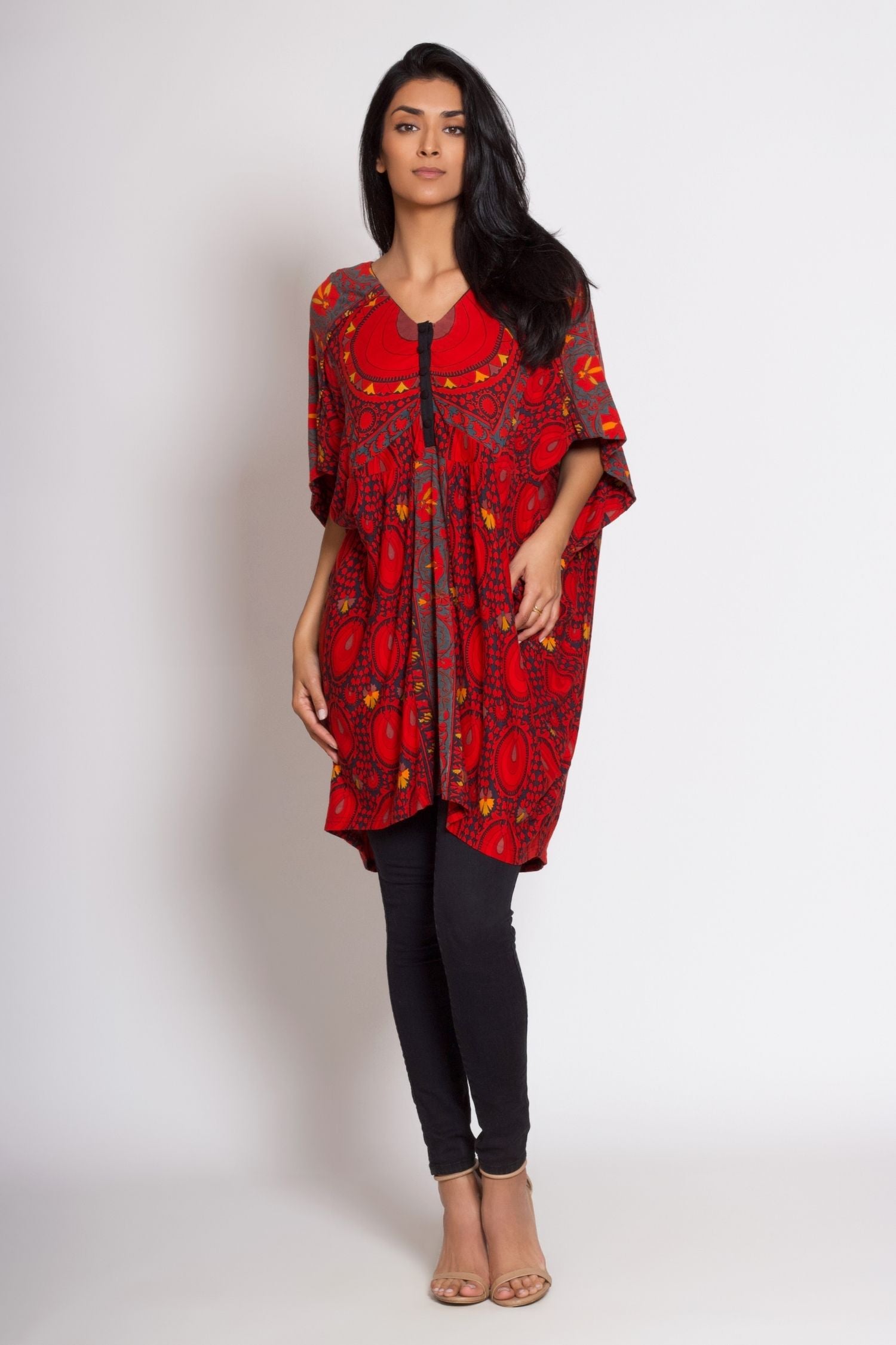 Red Printed Dress