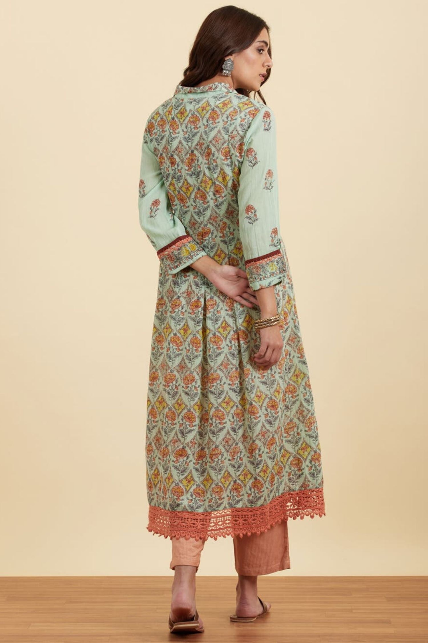 Sky Blue Paisley Print Kurta