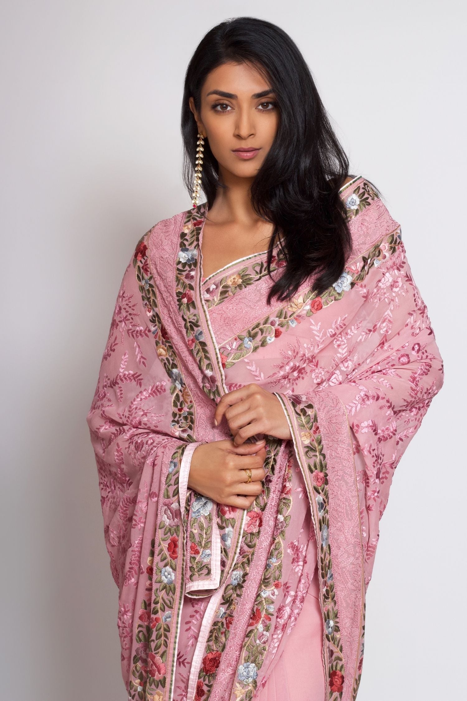 Princess Pink Gara Parsi Sari
