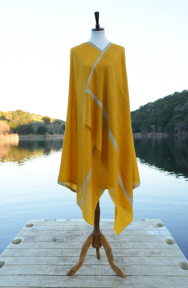 Yellow pashmina shawl