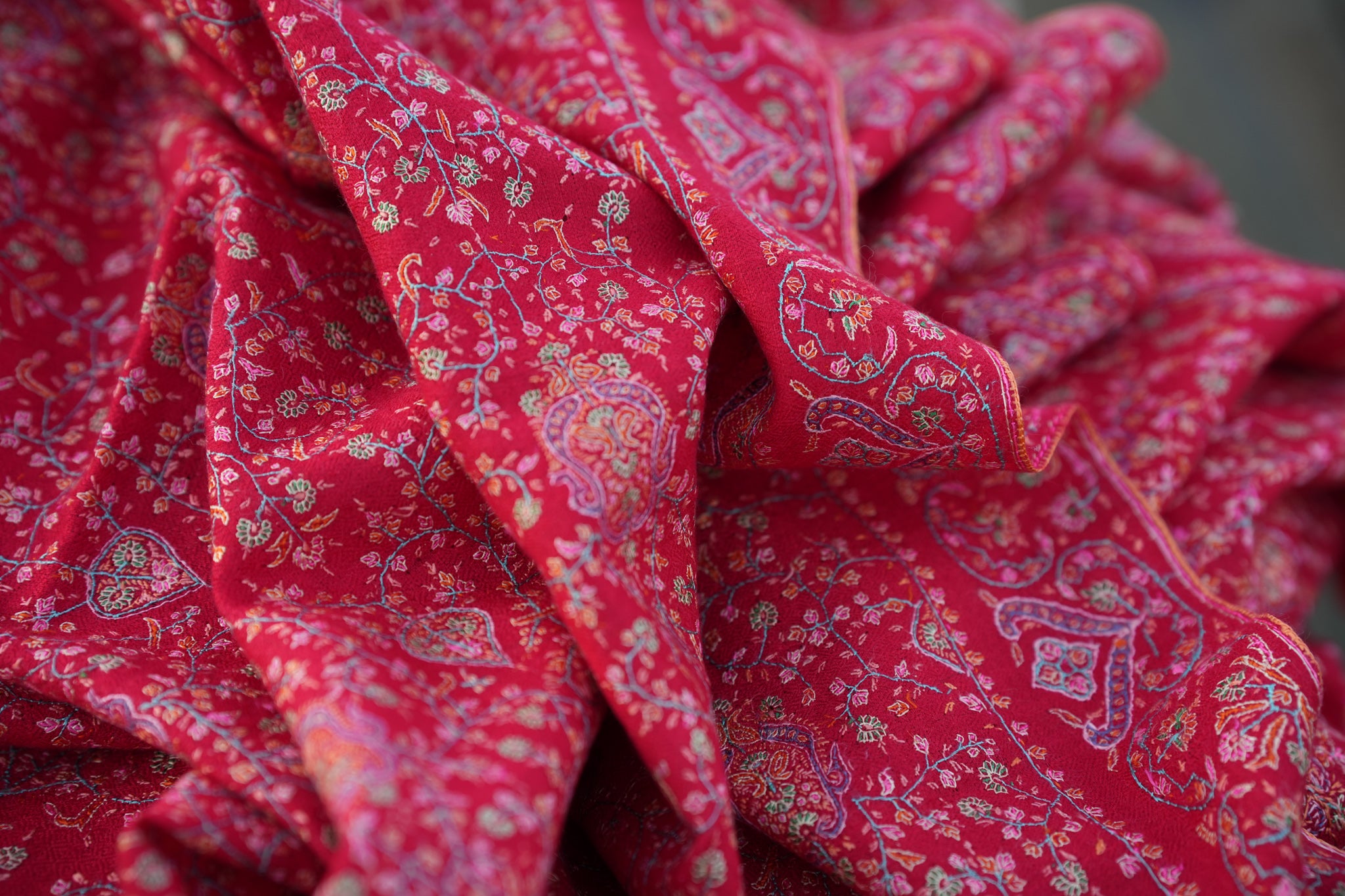 Red Masterpiece Pashmina Shawl