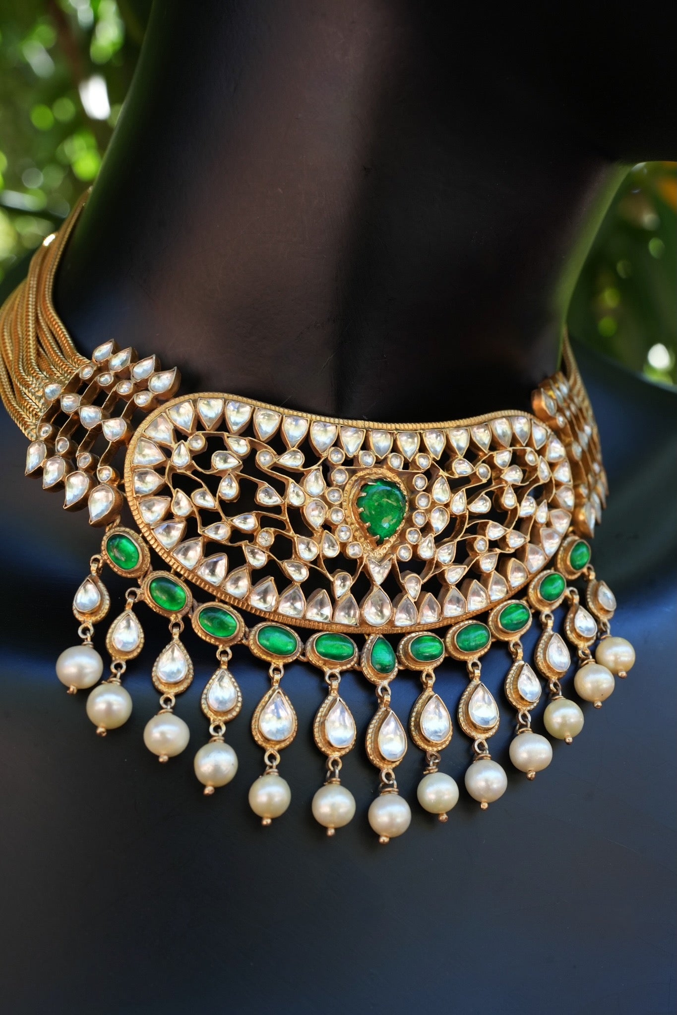 Amrapali Silver Gold Plated Jewelry Set