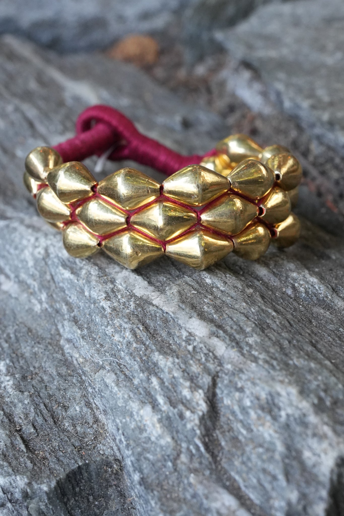 Silver Gold Plated Dholki Bead Paunchi