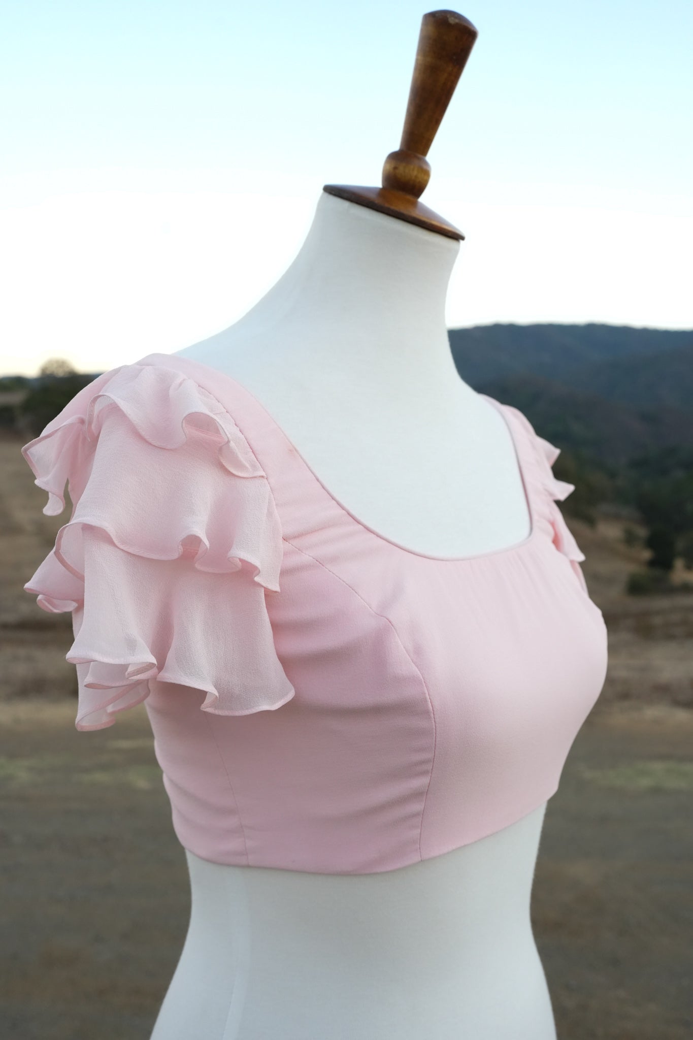 Blush Pink Ruffle Blouse