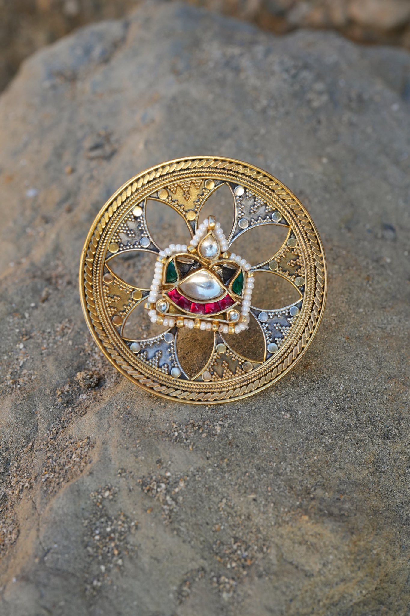 Silver Gold Plated Ring