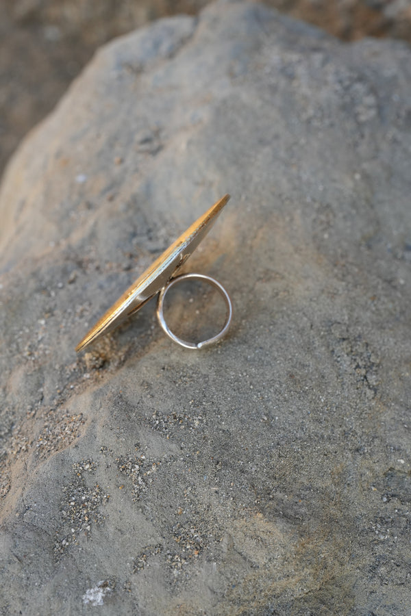 Silver Gold Plated Ring