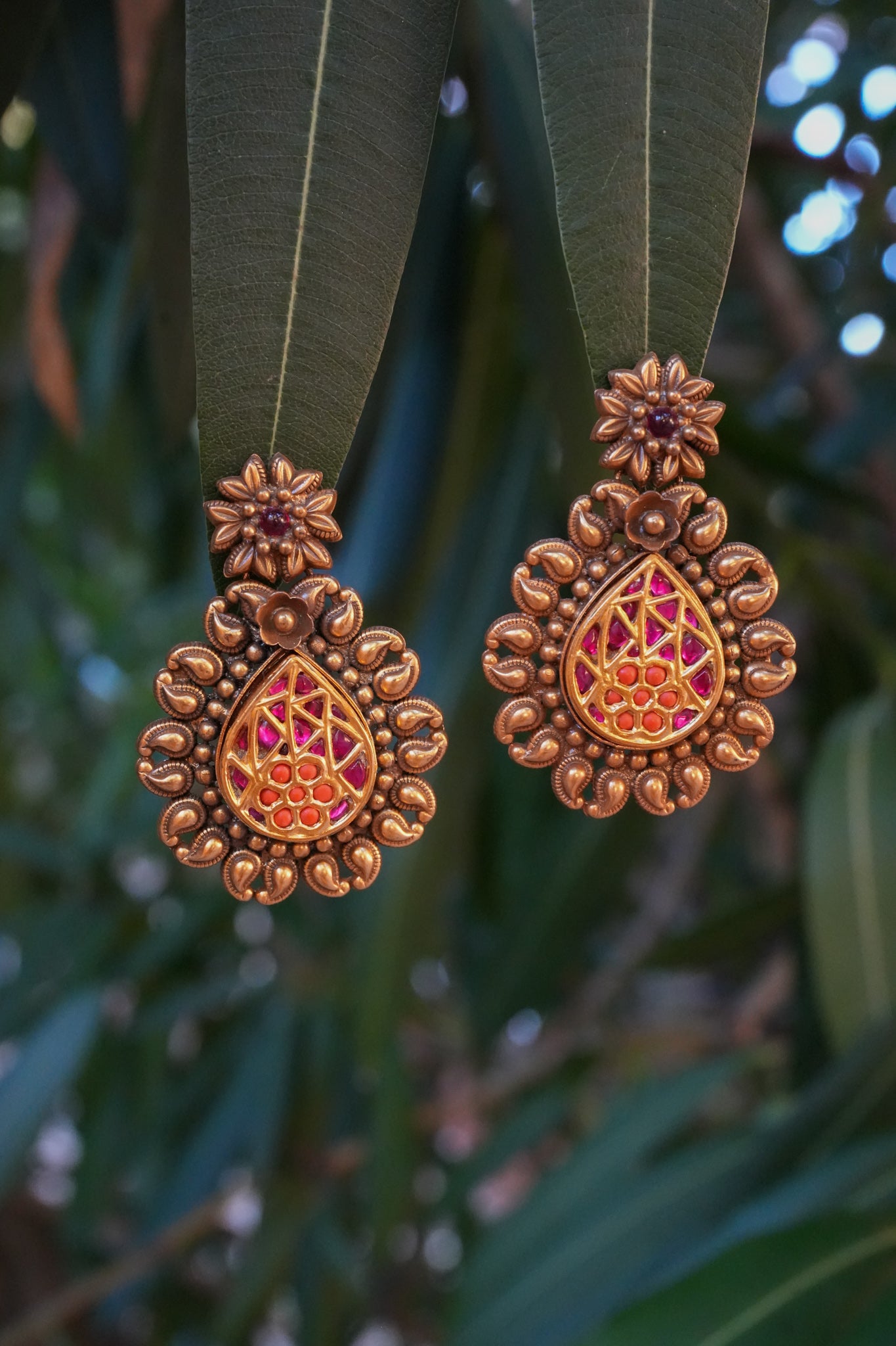 Silver Gold Plated Rukmini Earrings