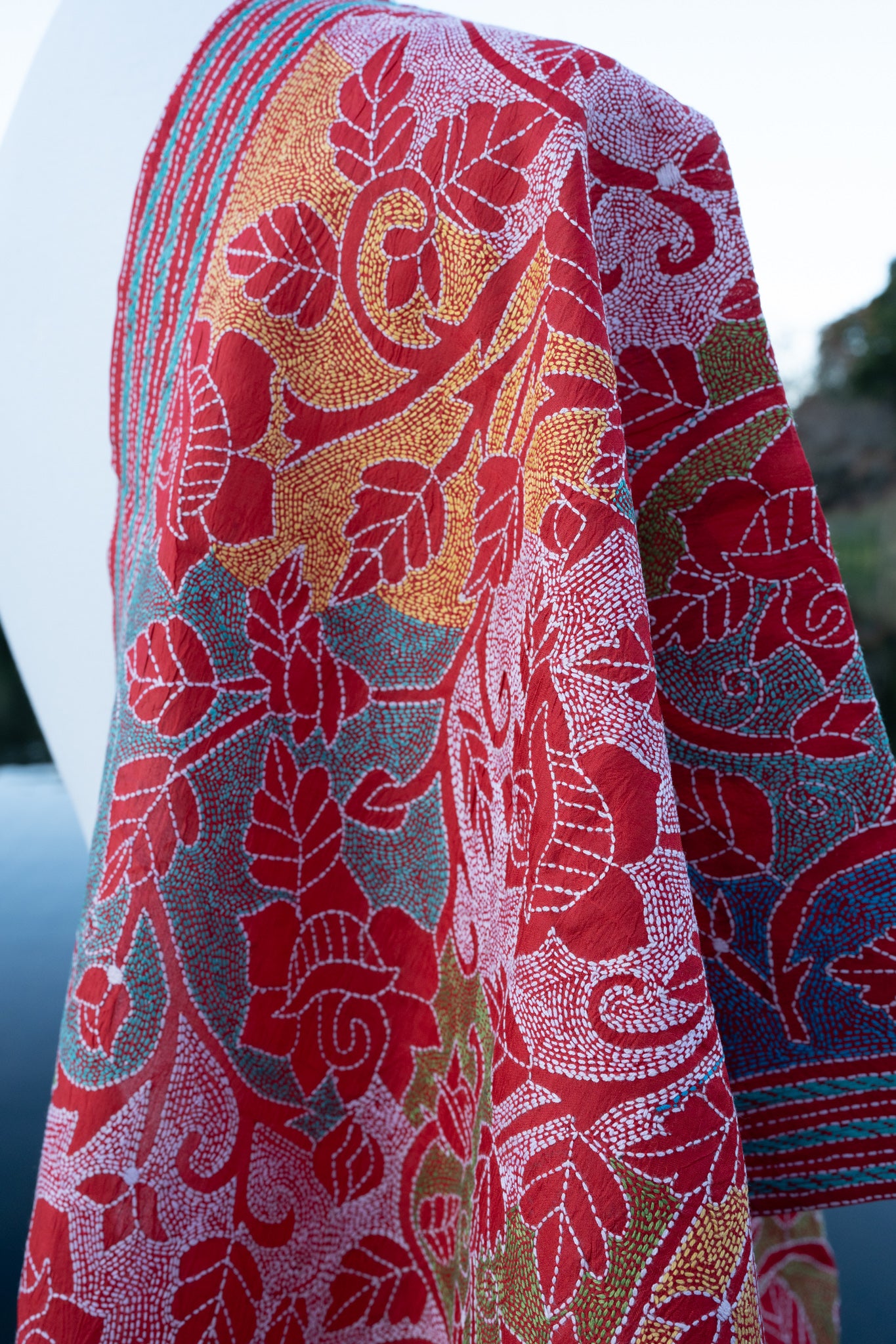 Hand embroidered Kantha stole