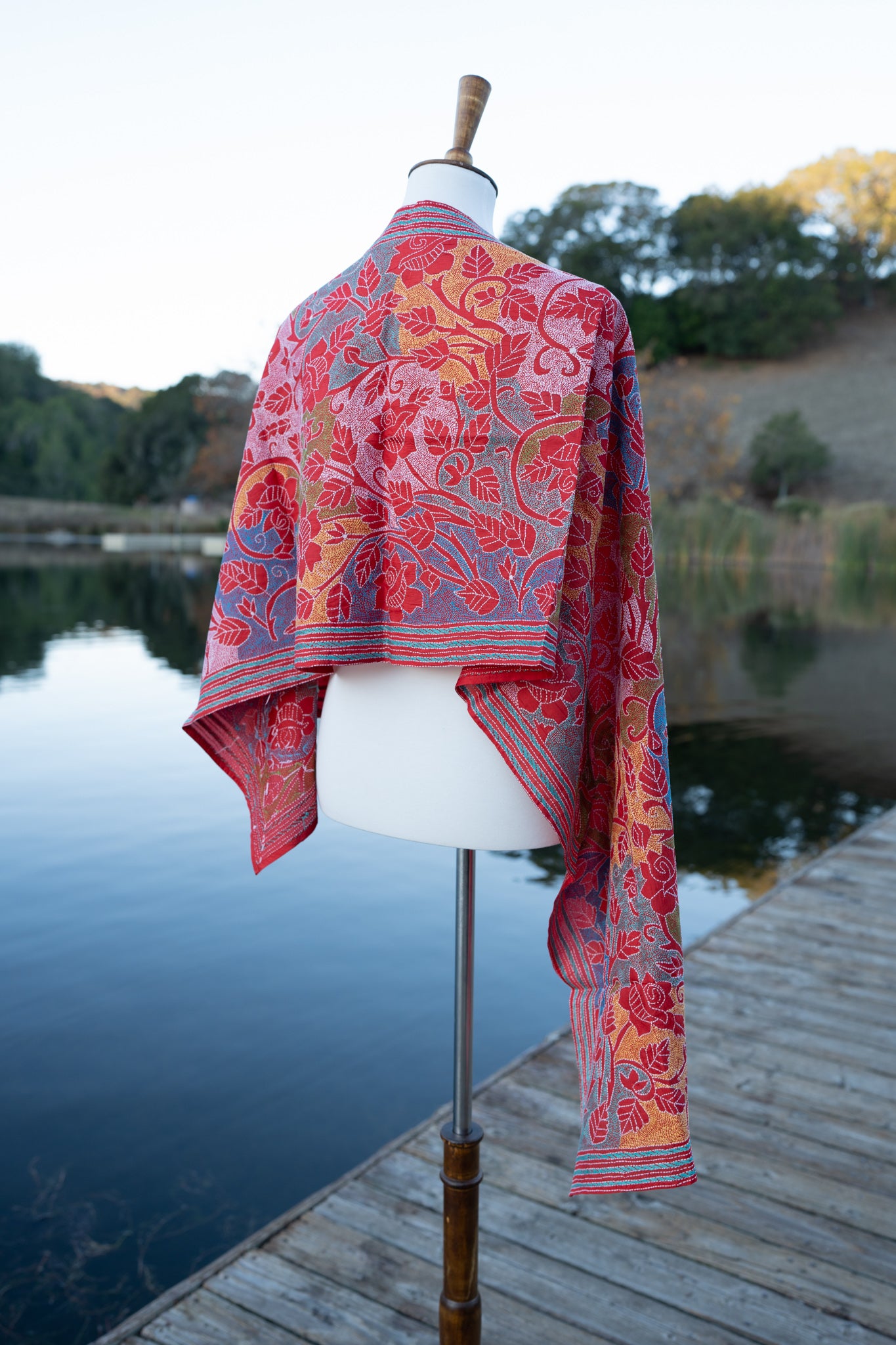 Hand embroidered Kantha stole