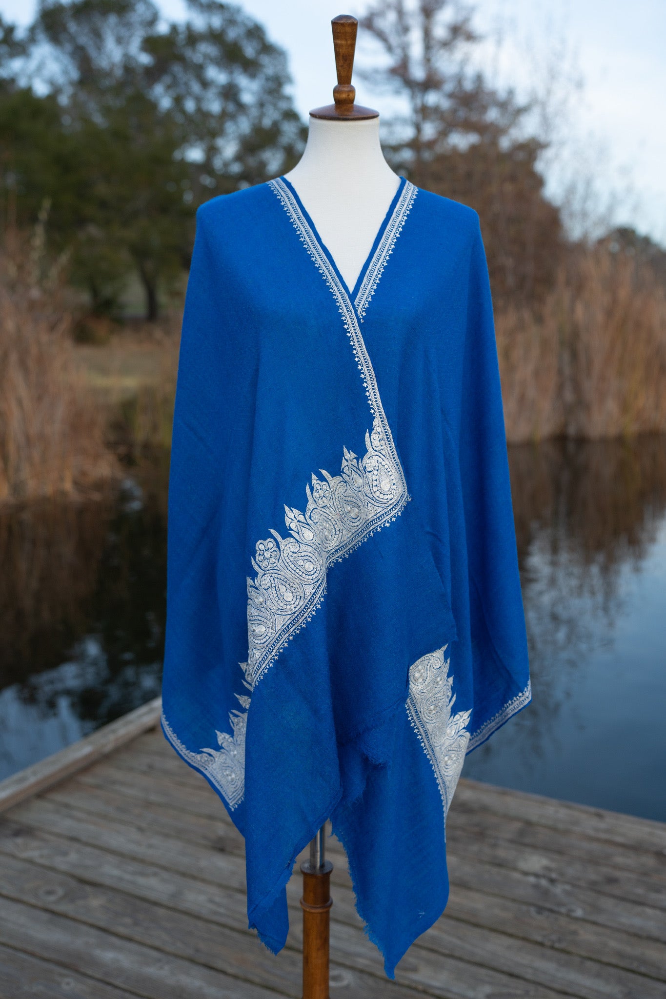 Blue Tilla Pashmina Stole