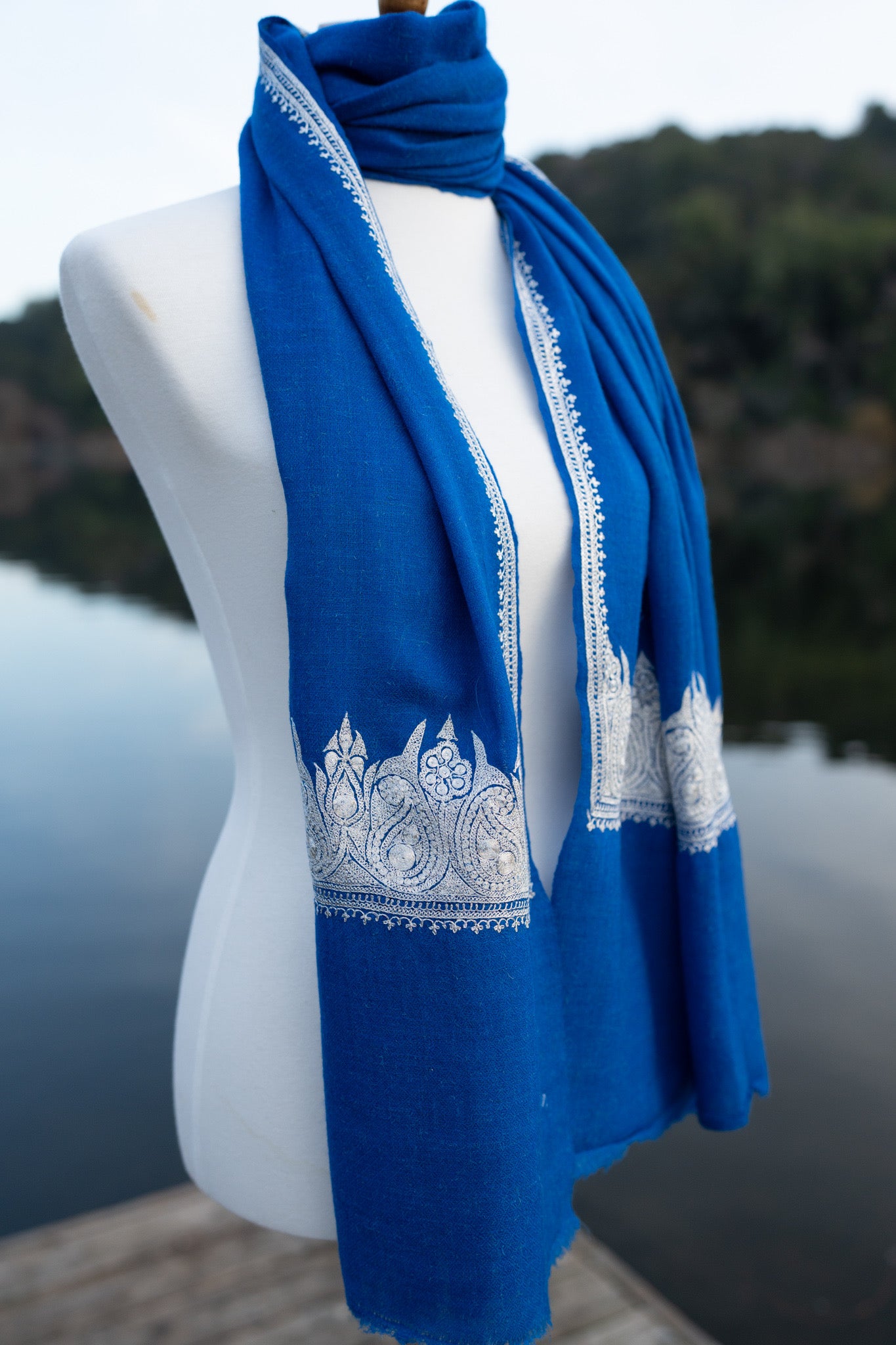 Blue Tilla Pashmina Stole