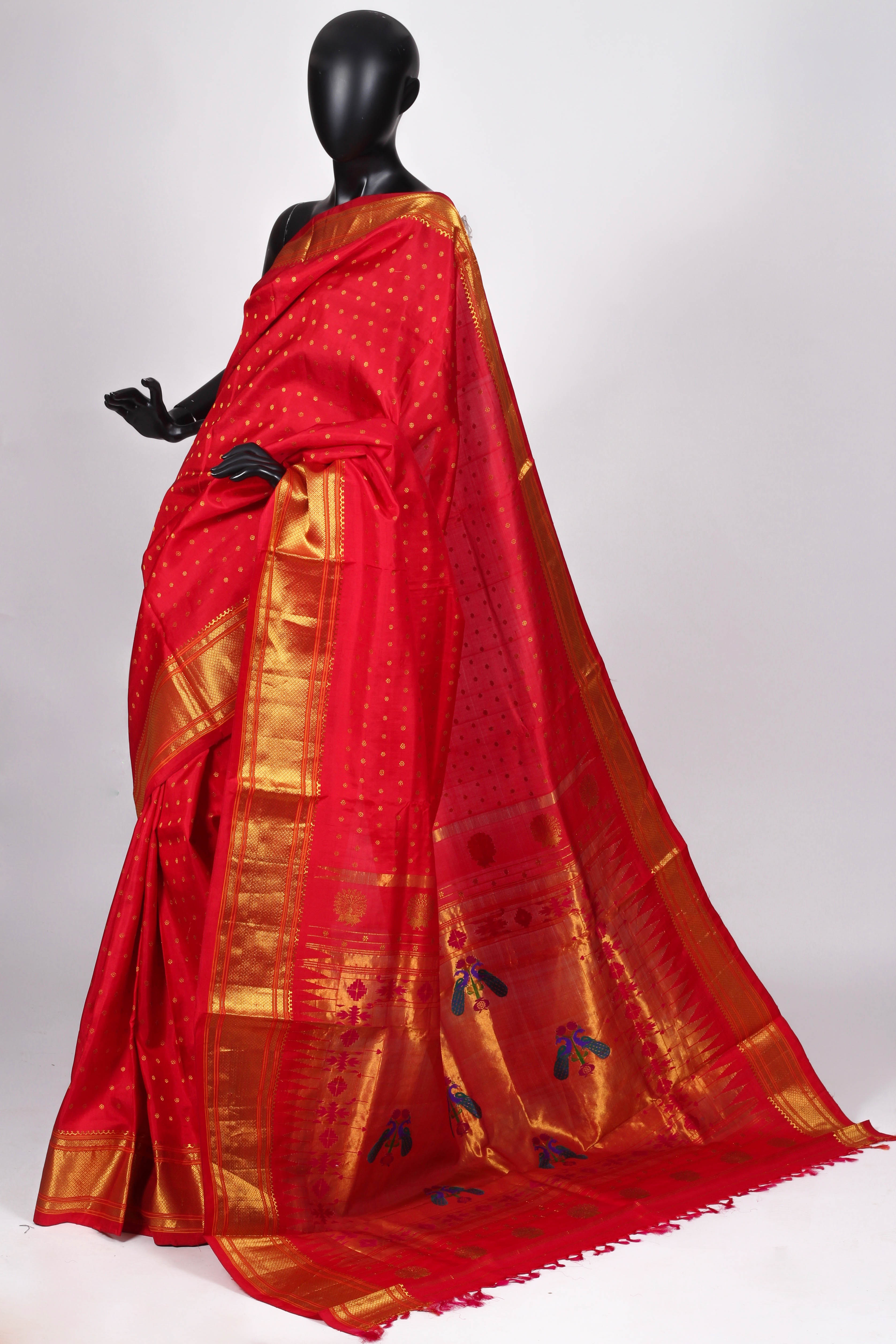 Red Paithani Saree