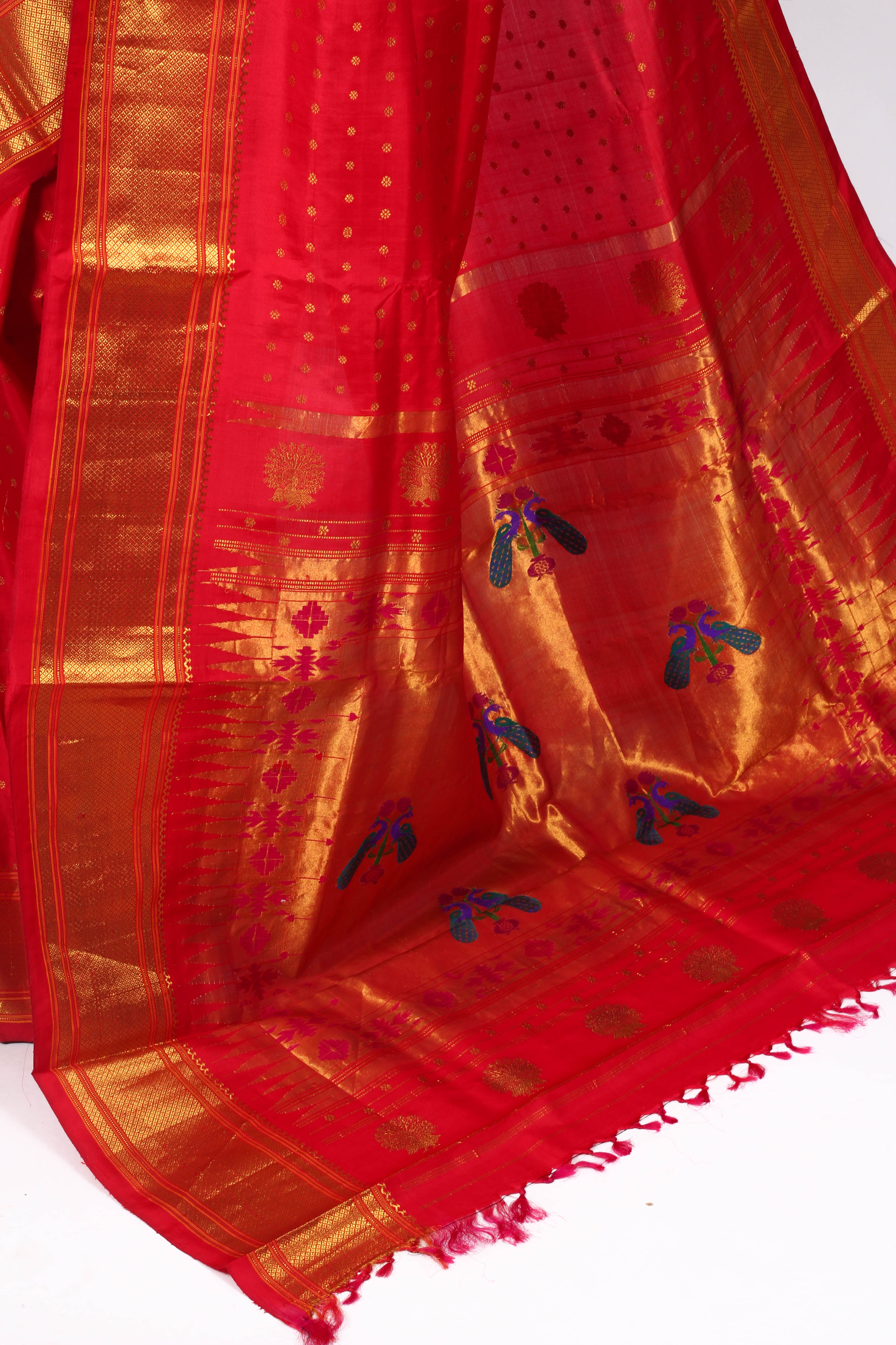 Red Paithani Saree