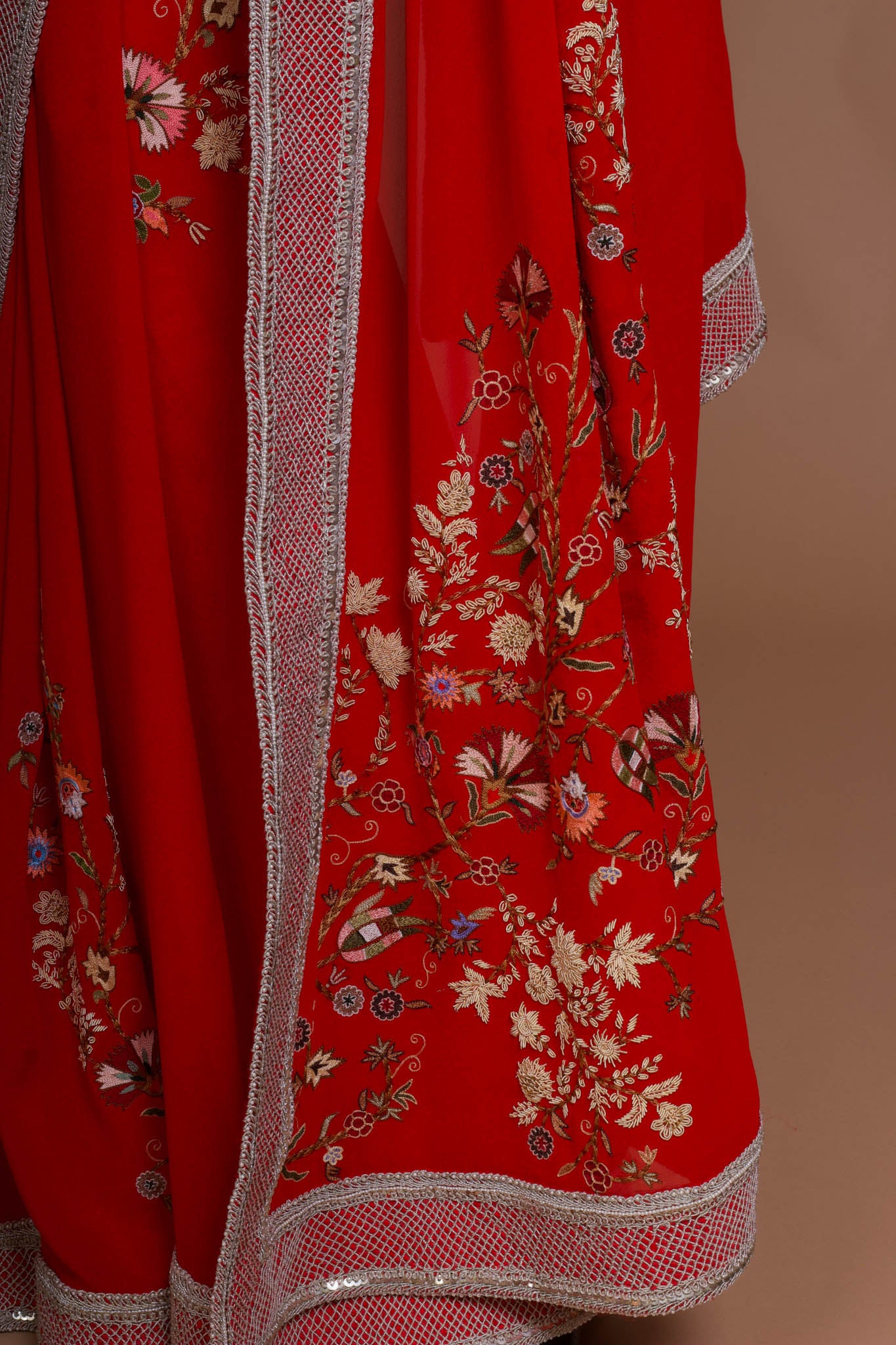 Red Anamika Khanna Saree