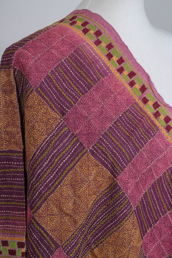 Multicolor Hand Embroidered Kantha Scarf