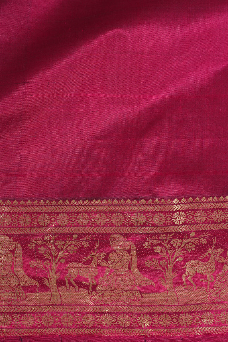 Dark Pink Baluchari Saree