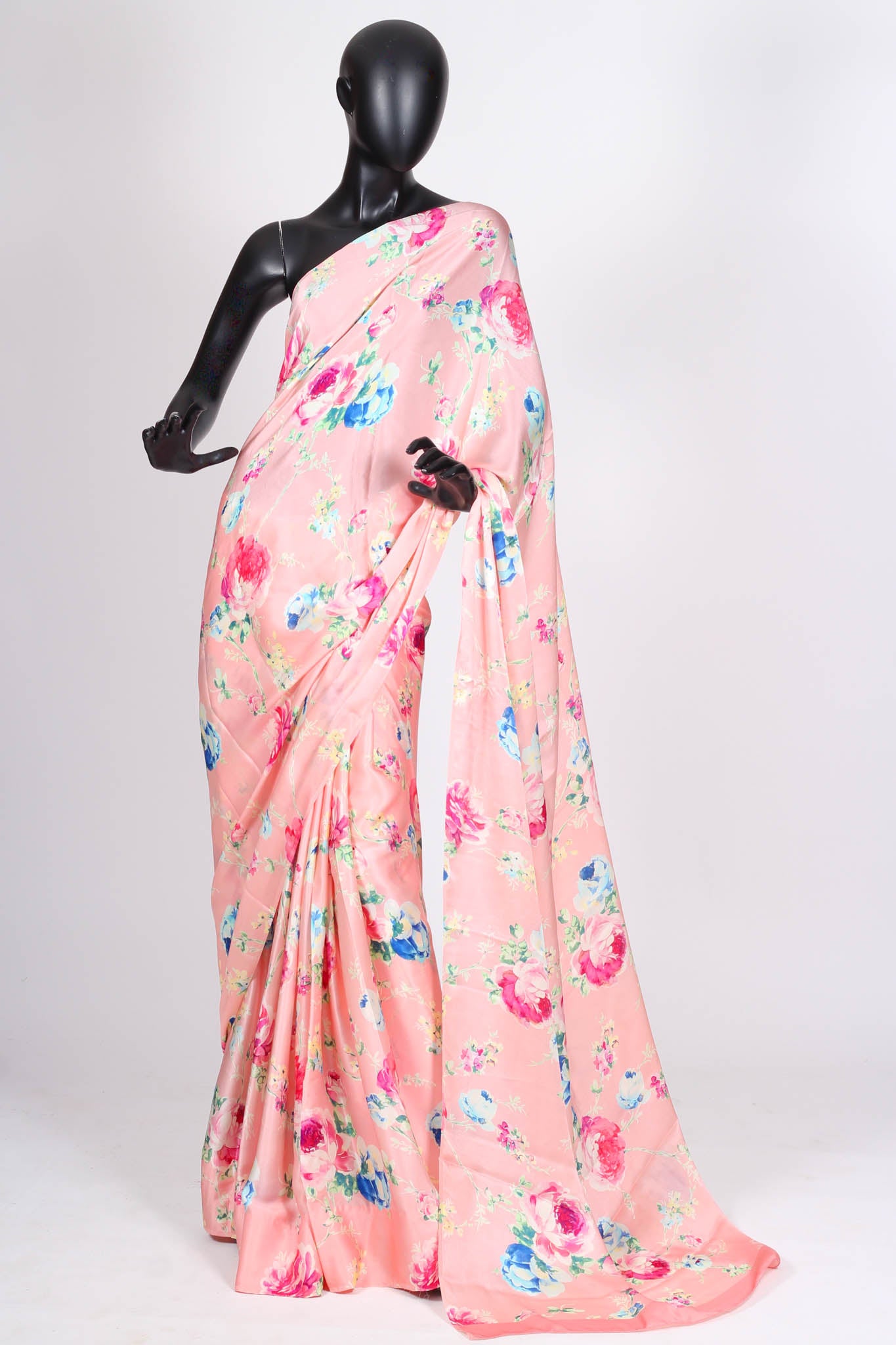 Printed Satin Saree