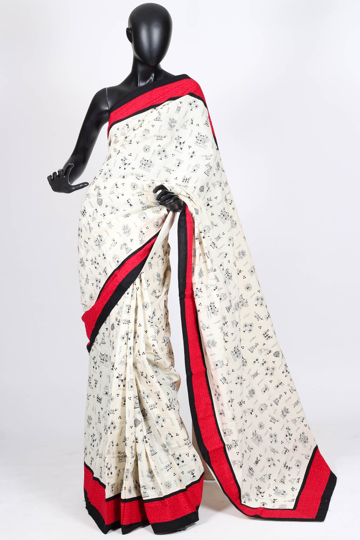 Poker Kantha Saree