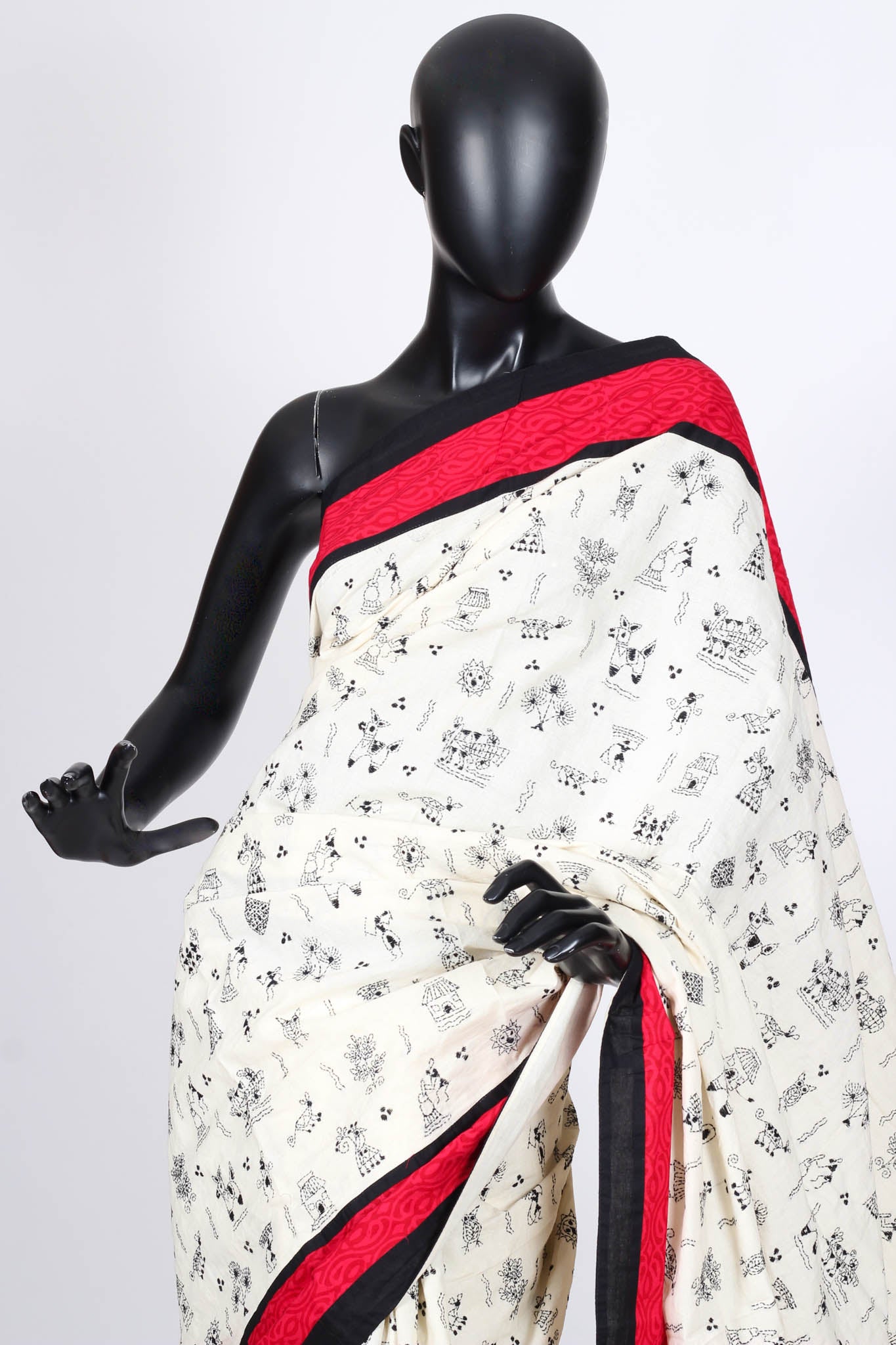 Poker Kantha Saree