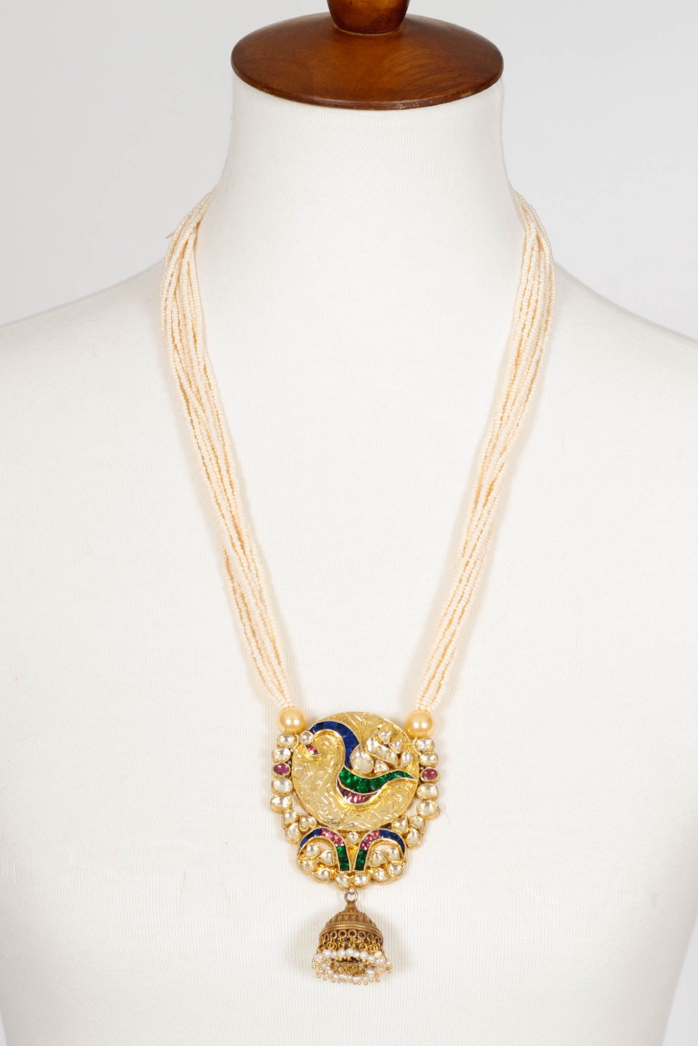 Silver Gold Plated Amrapali Necklace Set