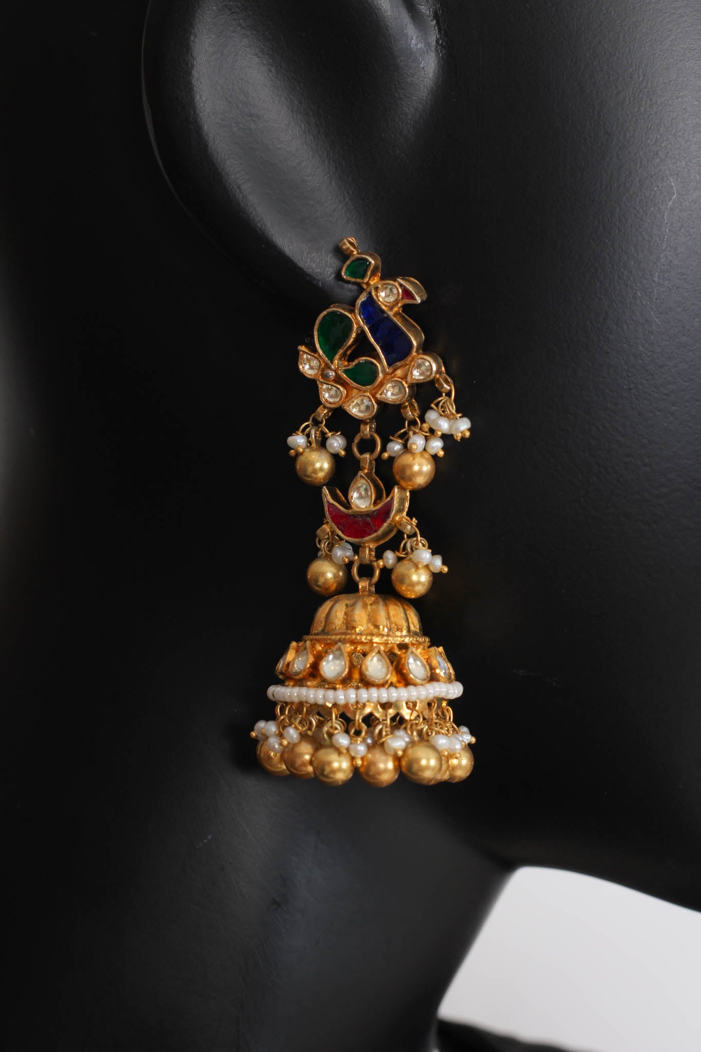 Silver Gold Plated Amrapali Necklace Set