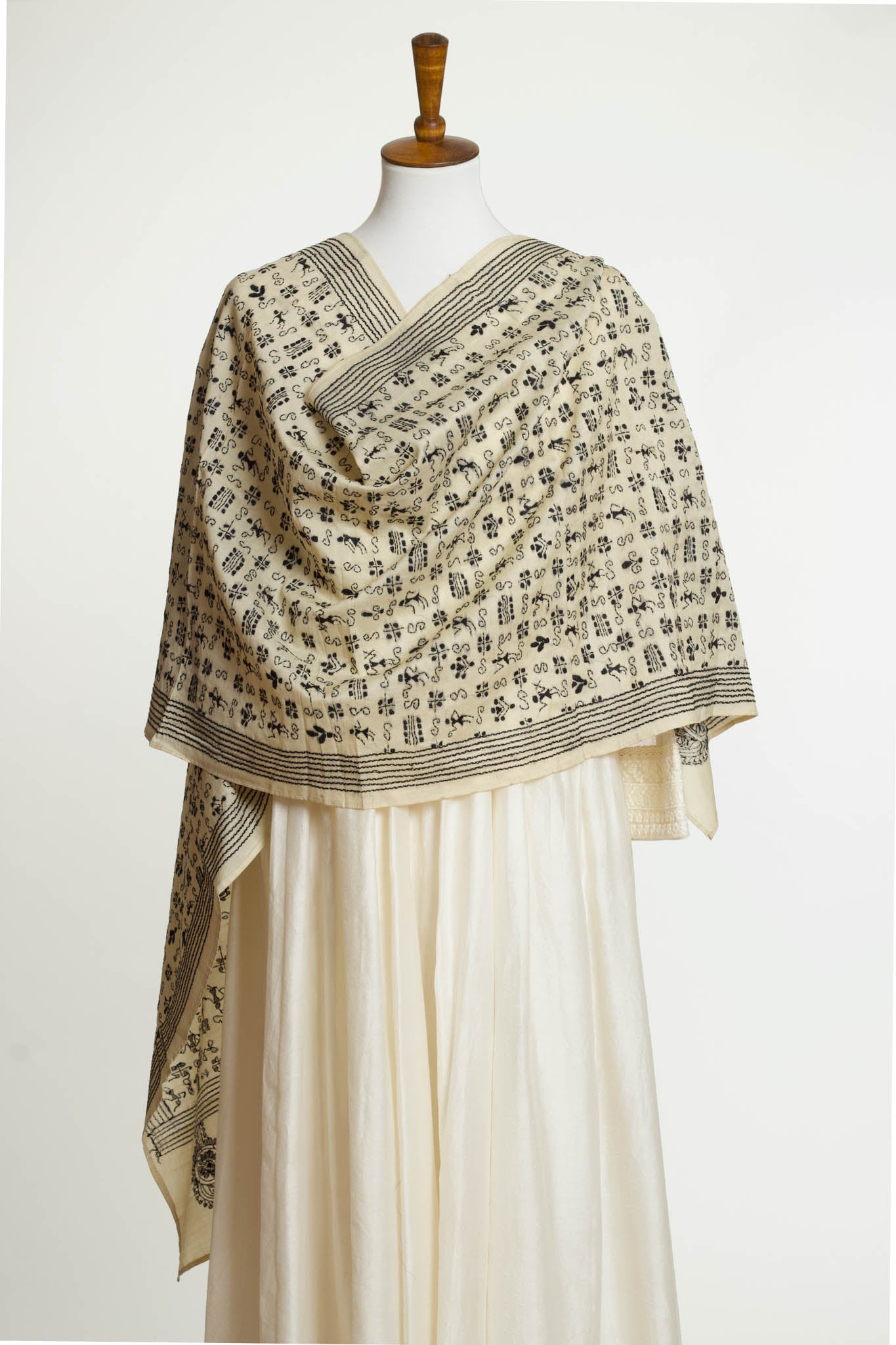 Off-White Kantha Stole