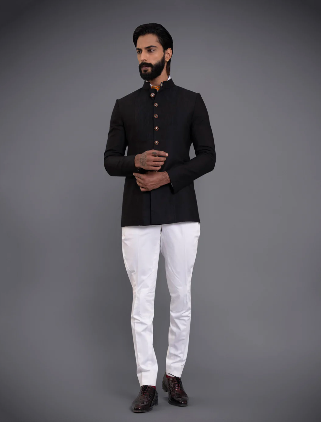 The Pintucked Bandhgala Jacket