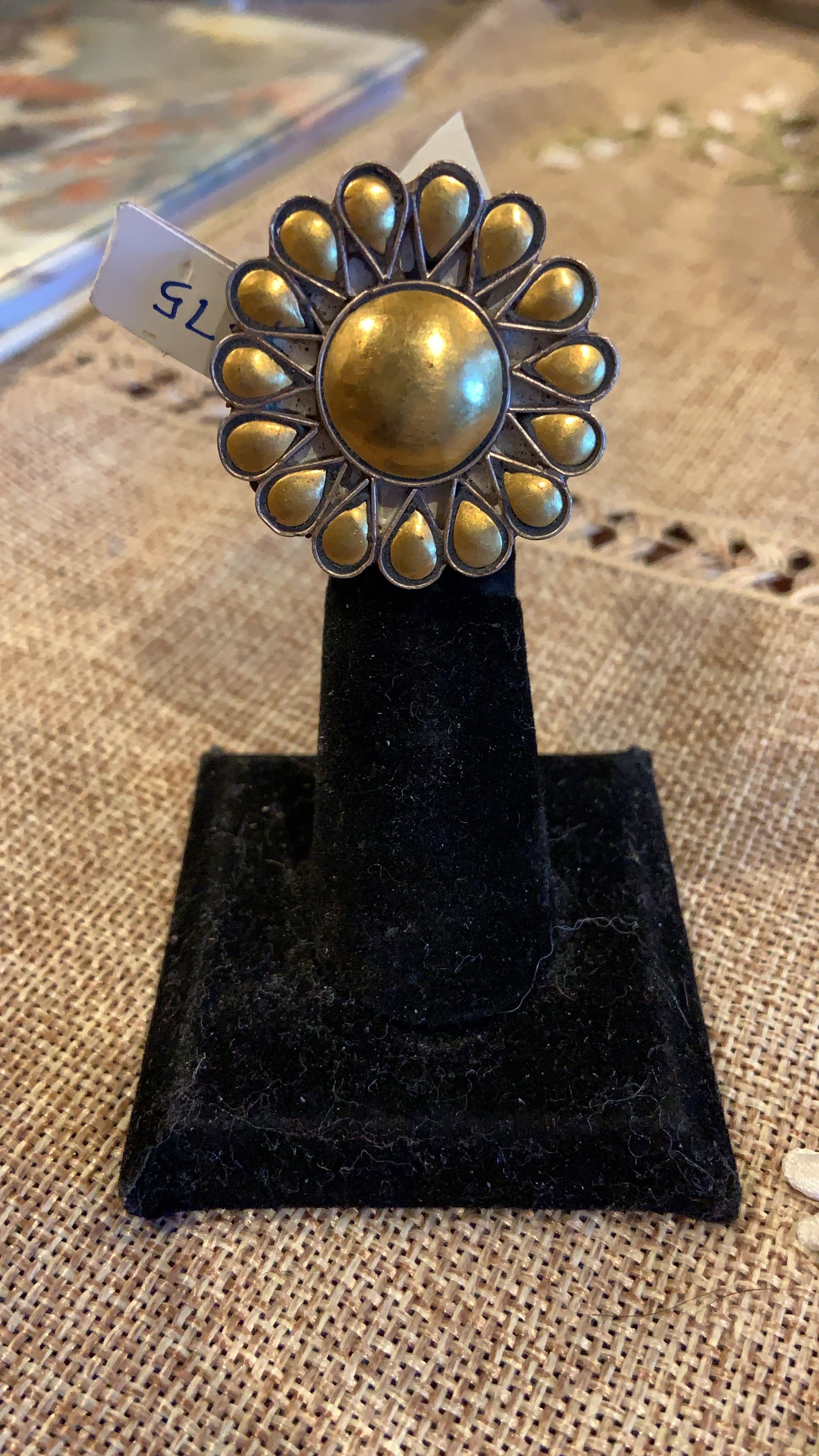 Silver Sun Two Tone Ring