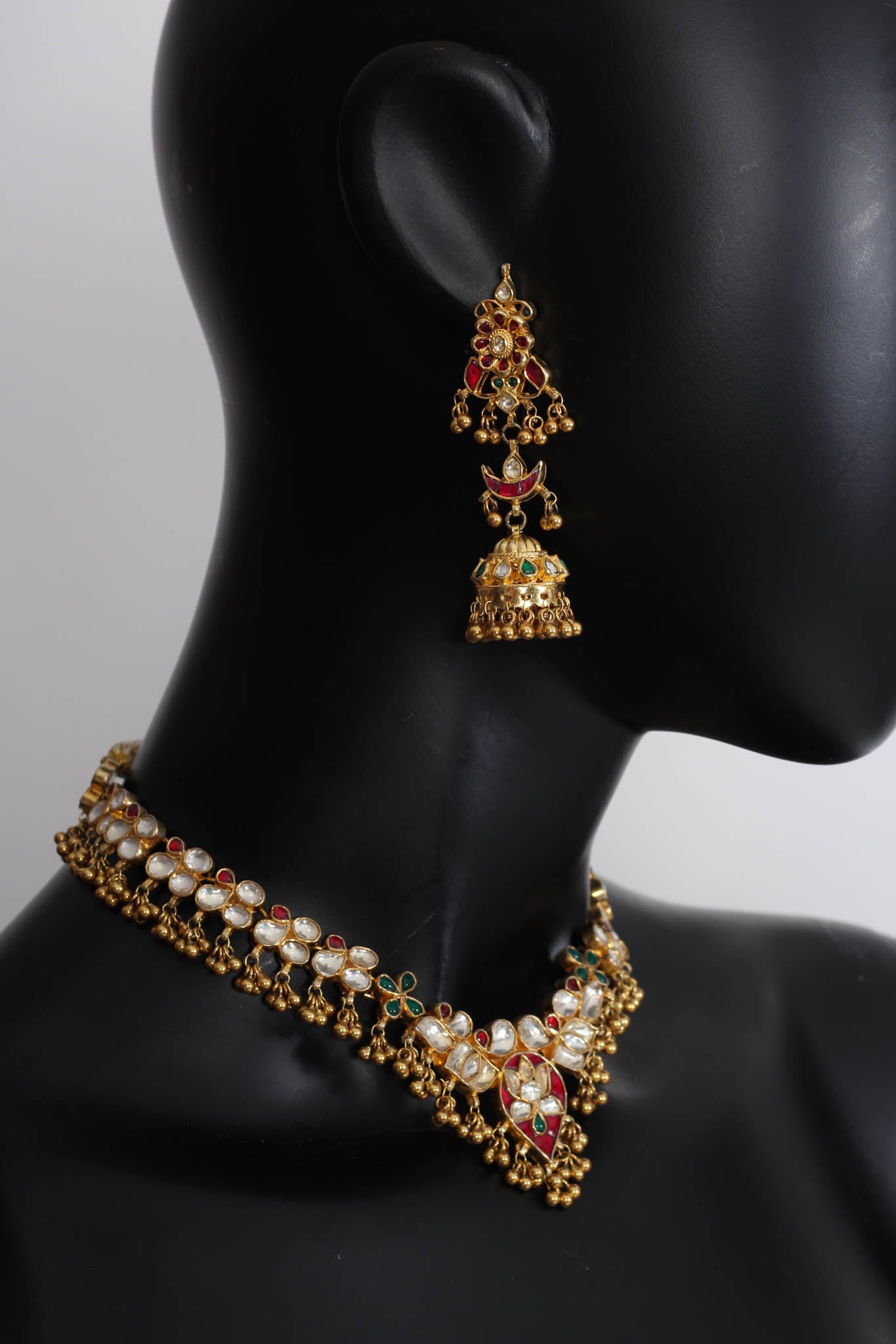 Silver Gold Plated Necklace Set