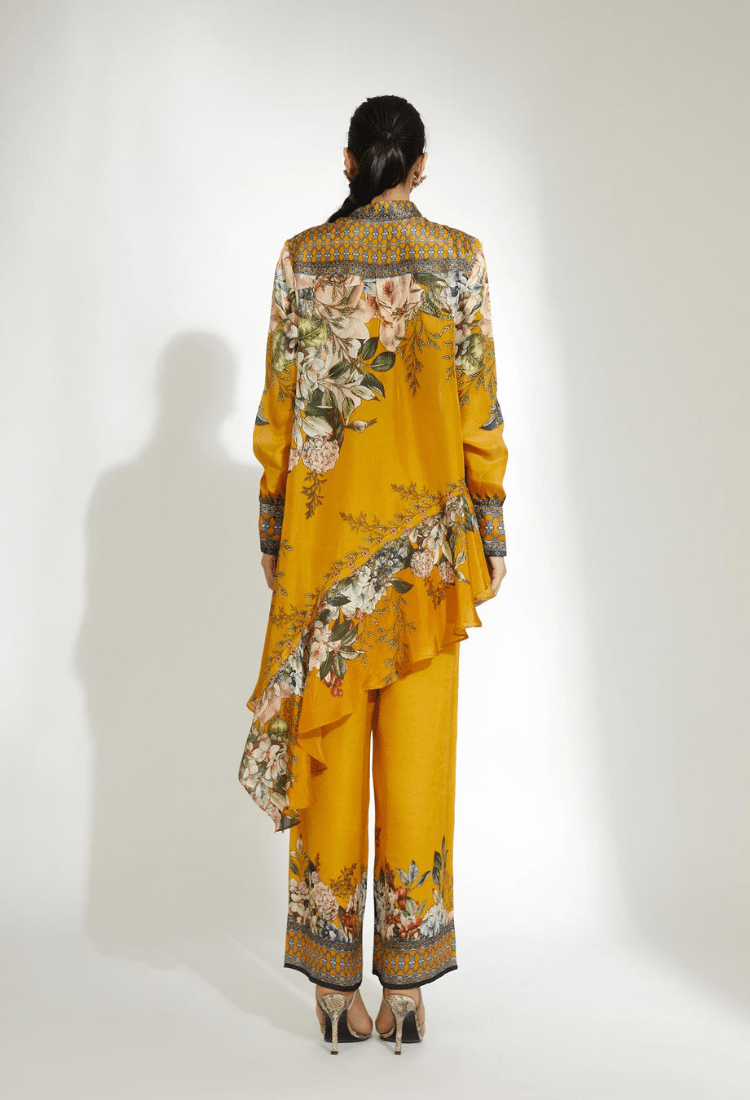 A Notting Hill Summer Bijli Mustard Tunic + Pant Set