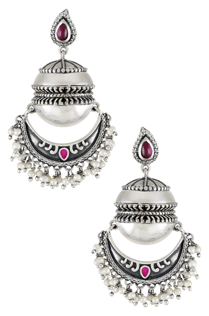 Silver Oxidised Earrings