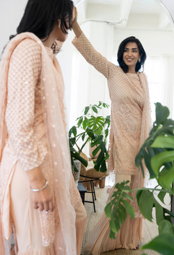 Blush Pink “Noor” Sharara Set