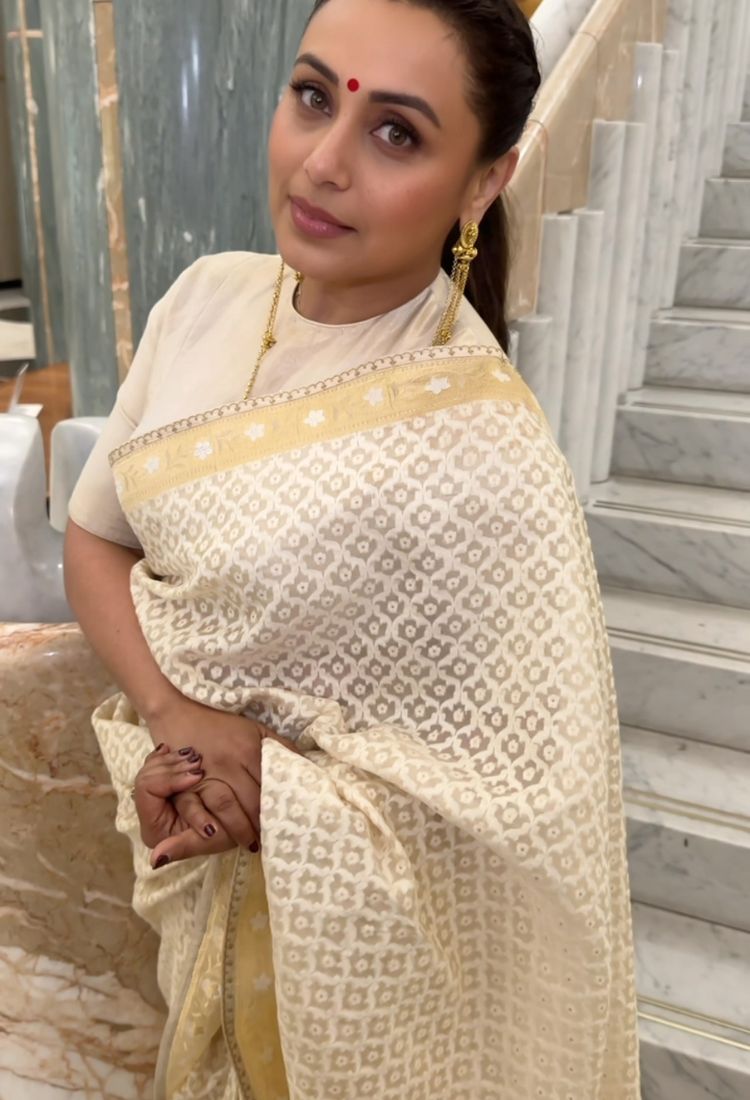 Handwoven Kora Silk Benarasi Saree