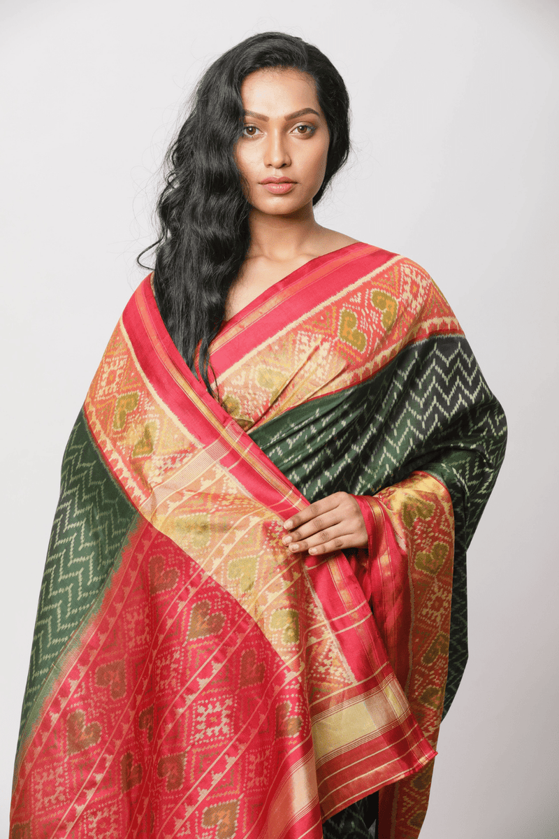 Green Pochampalli Saree