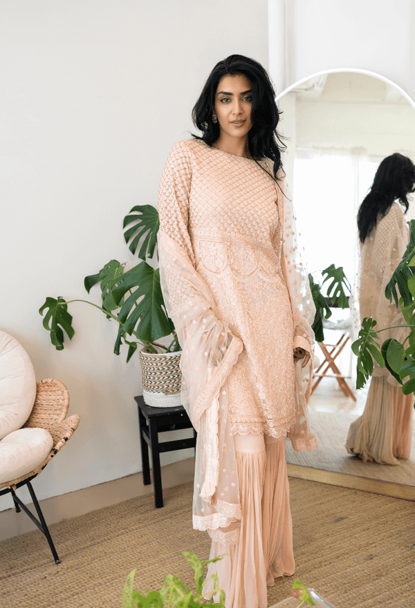 Blush Pink “Noor” Sharara Set