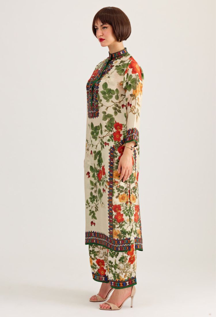 Redoute : Champa - Ivory/Emerald