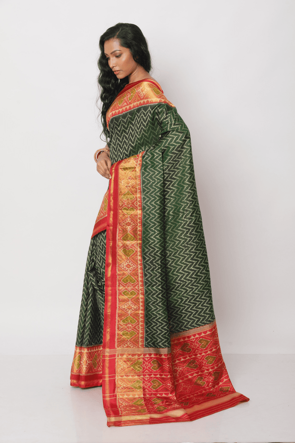 Green Pochampalli Saree