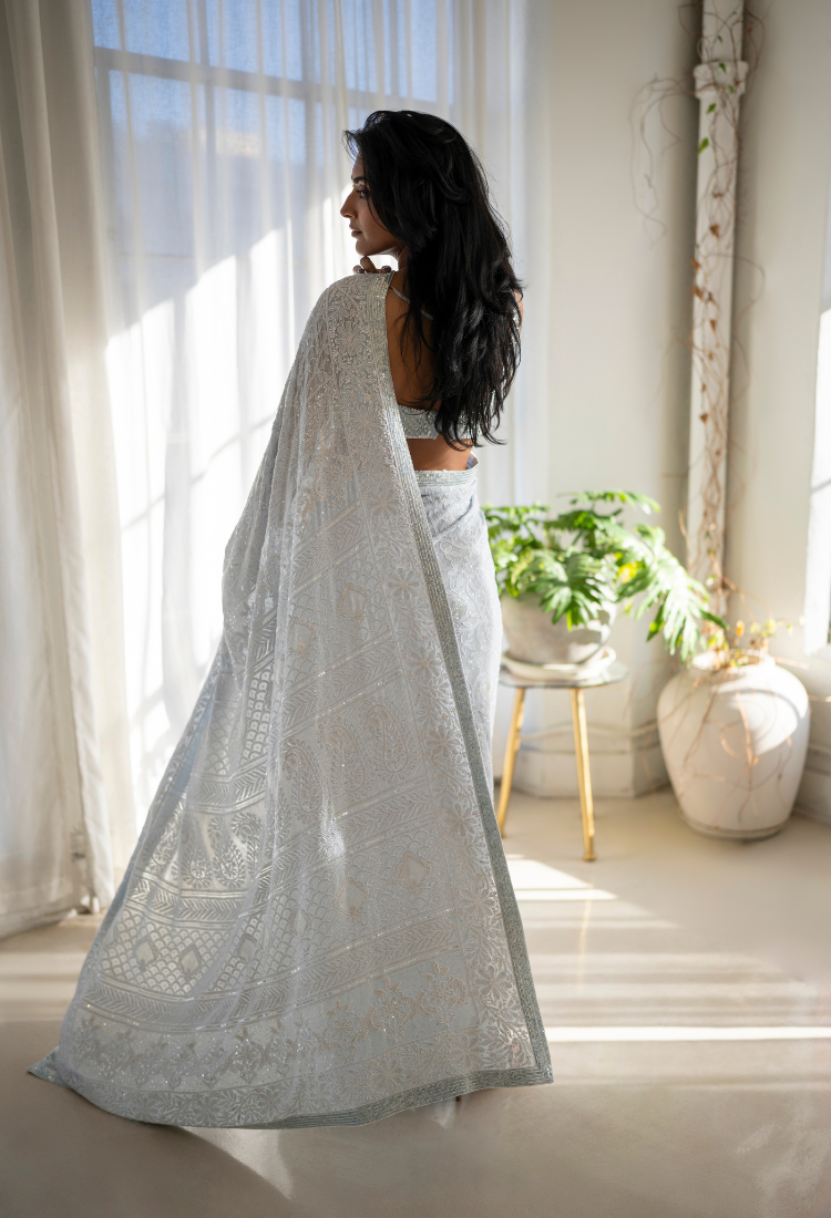 The Kismet Chikankari Sari